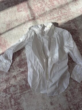 H&M White Button-Down Women's Blouse